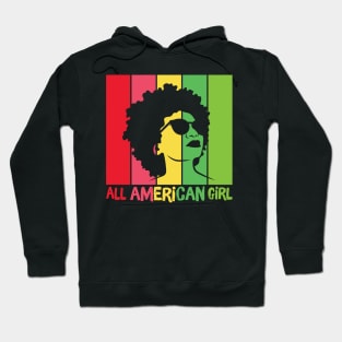 All American Girl African American Woman Hoodie